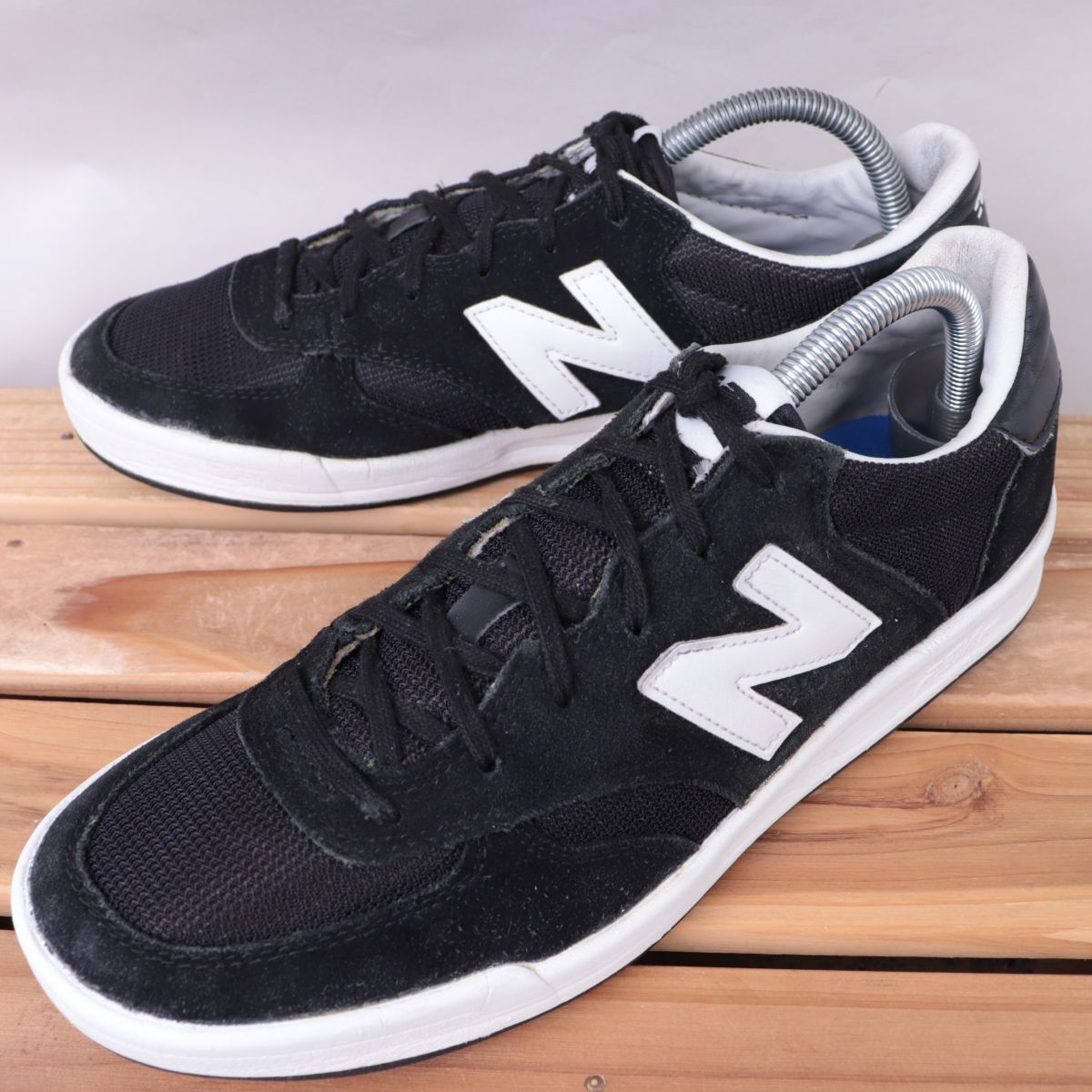 z2931【300】ニューバランス US8.5 26.5cm/黒 ブラック 白 ホワイト newbalance メンズ スニーカー 中古拍卖