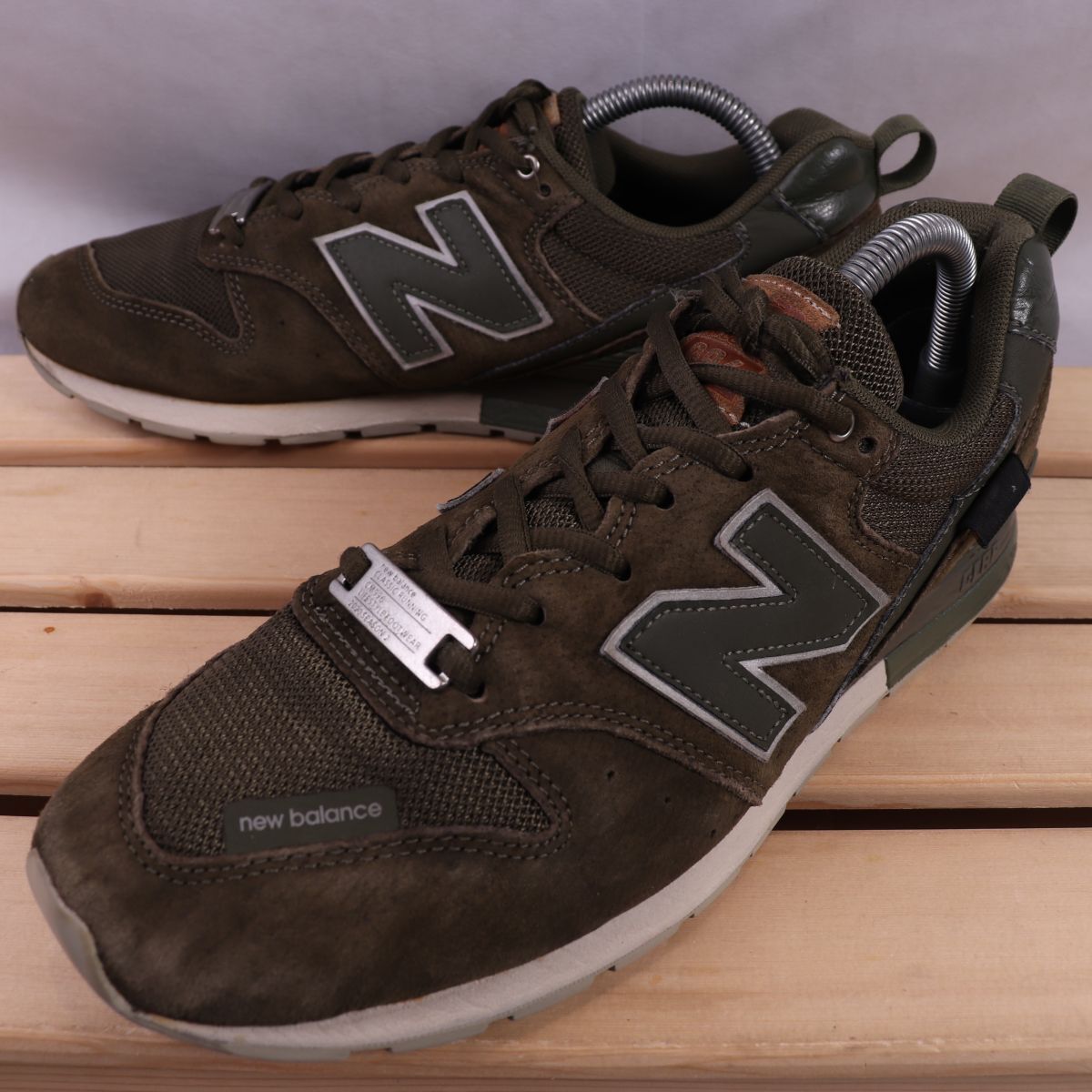 z2954【996】ニューバランス US8.5 26.5cm/オリーブグリーン ダークグリーン newbalance メンズ スニーカー 中古拍卖