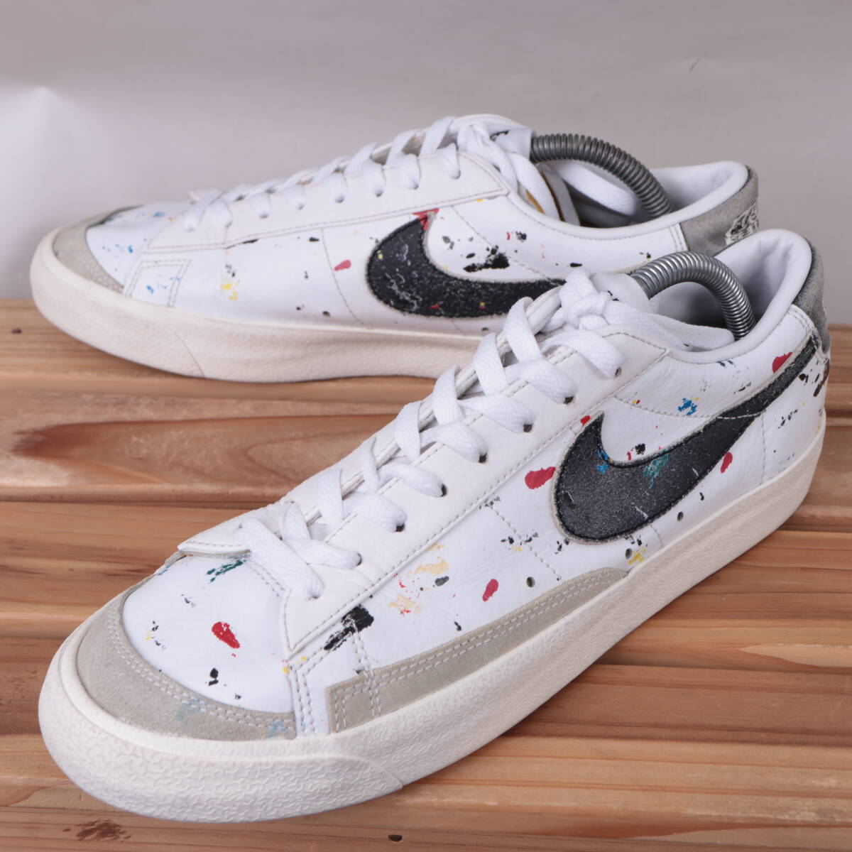 z3070 ナイキ ブレーザーロー'77 US9 27.0cm/白 ホワイト ライトグレー 柄 NIKE Blazer Low '77 ブレザー メンズ スニーカー 中古拍卖