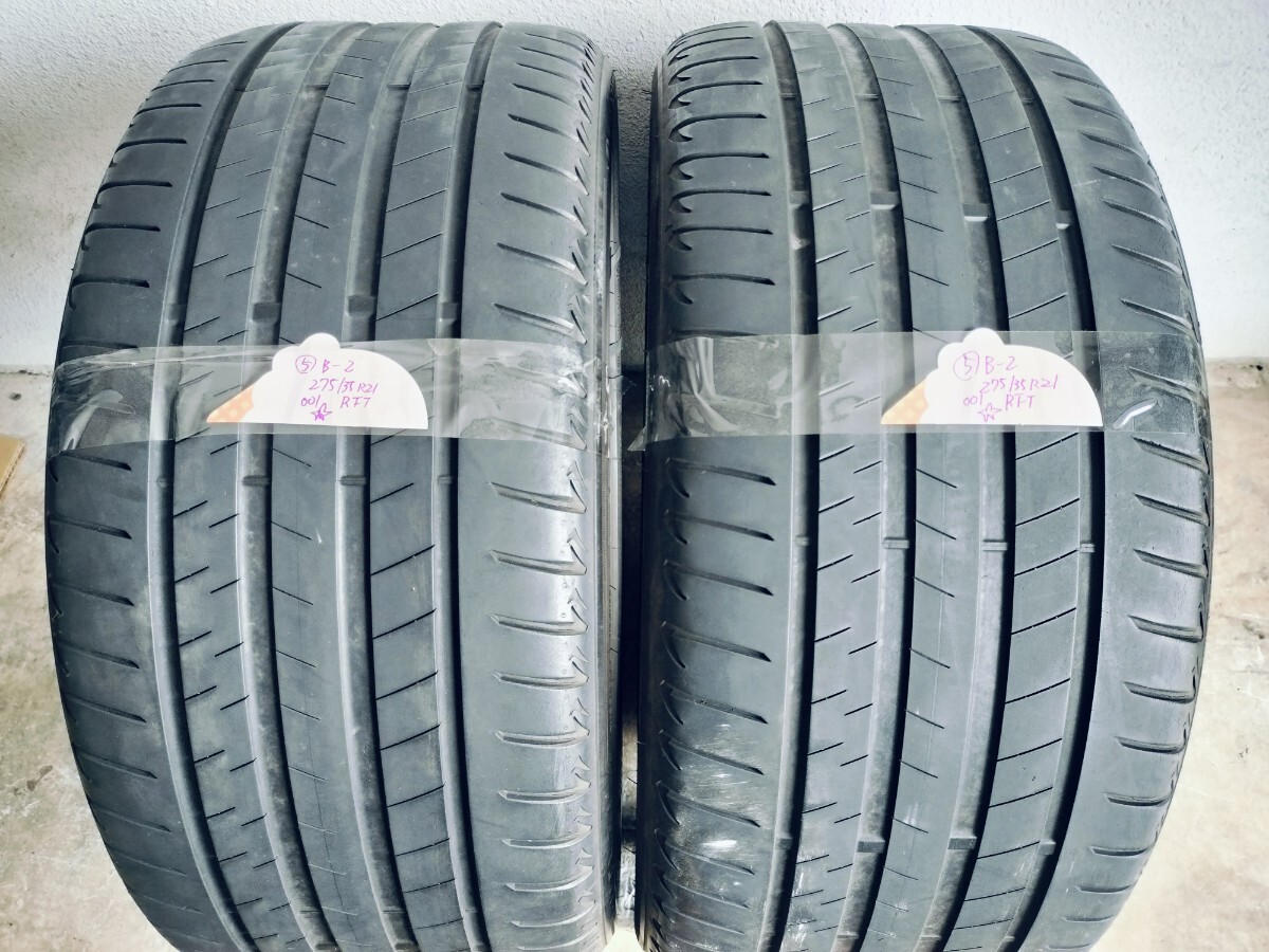 275/35R21 送安2本 BS001 ランフラットBMW承認タイヤ ベンツSクラス 275/35RF21 275/35ZR21 275-35-21 275,35,21 audi ポルシェ W223 W222拍卖
