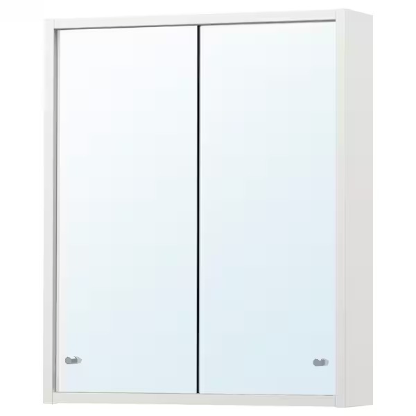 新品 IKEA ミラーキャビネット, NYSJON ニショーン ホワイト, 50x60 cm送料¥750!拍卖