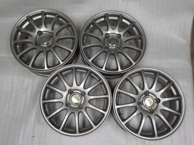 【 BRIDGESTONE ブリヂストン 】 ECO FORME 15インチ アルミホイール 4本 4H PCD100 6J +45 JWL拍卖