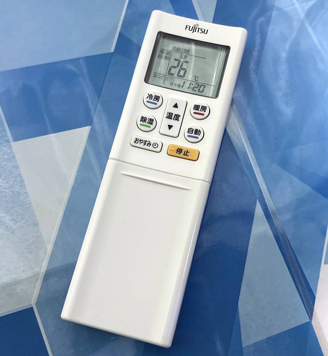 即決1,800円/送料無料//防水梱包/綺麗/即日発送/FUJITSU/富士通/エアコン用リモコン OP-J06A 2005年以降に使える簡単リモコン 美品拍卖