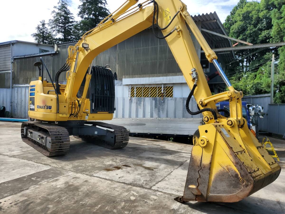 コマツPC138US-10 油圧ショベル KOMATSU☆マルチパーパスバケット☆エアコン☆油圧配管 ☆ オートアイドル☆0.45☆キャブフルガード拍卖