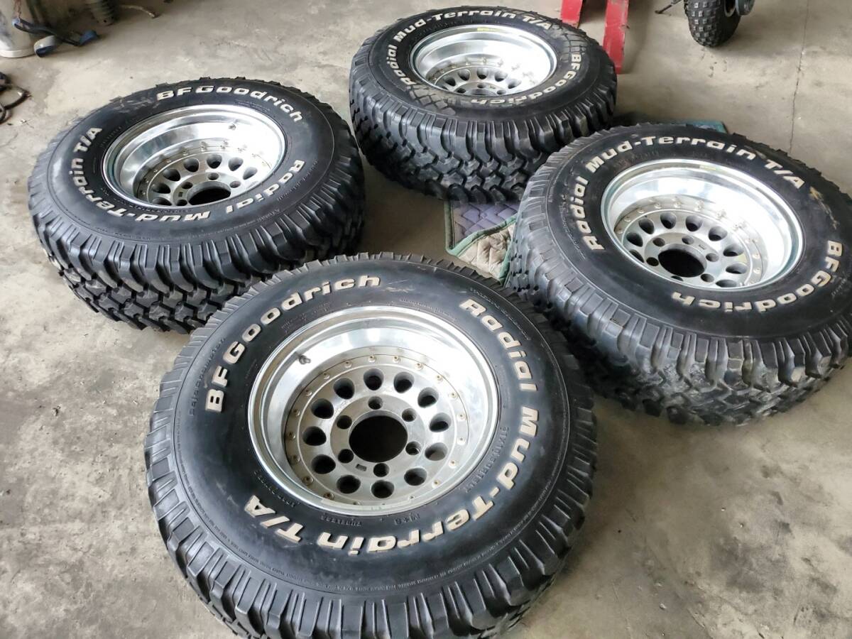 ブリジストン BERG-D 15インチ 8.5J -33 PCD 139.7 6H 6穴  BF Goodrich 31×10.50R15LT 引き取り可 千葉県 クロカン SUVなど拍卖