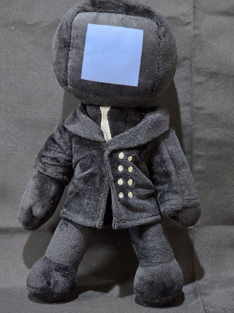 スキビディトイレ ぬいぐるみテレビマンCブラック青テレビ画面スキビティトイレ拍卖