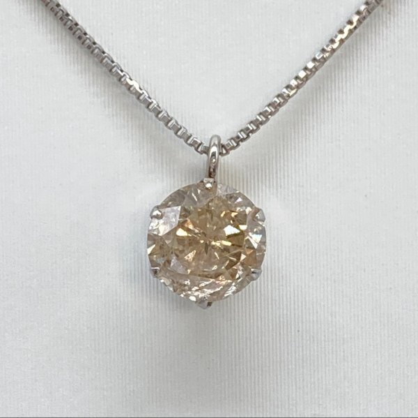 【美品】Pt900/Pt850 1.5g 0.66ct ダイヤモンドネックレス拍卖