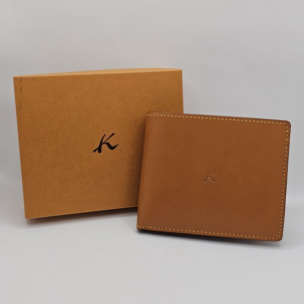 【極美品/箱付】Kitamura キタムラ 二つ折り財布 レザー キャメル拍卖