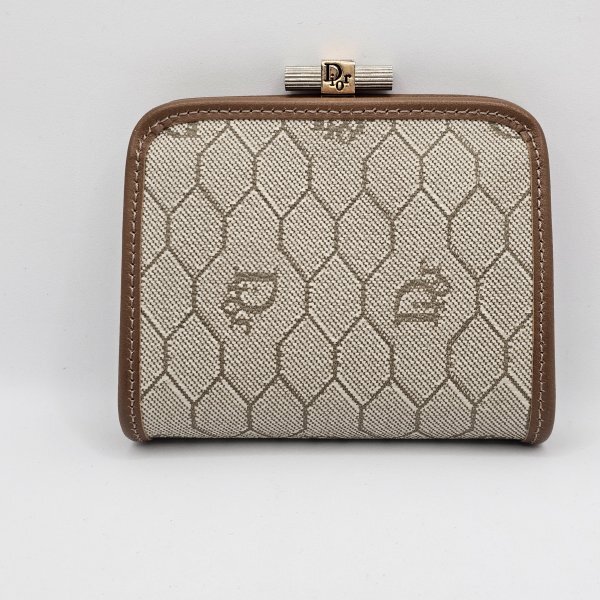 【極希少】Dior ヴィンテージ がま口財布 ハニカム柄 フランス製拍卖
