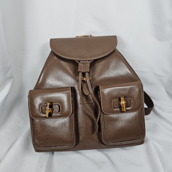 【ヴィンテージ】グッチ オールドグッチ バンブー リュック バックパック拍卖