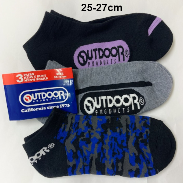 即決新品 アウトドア スニーカーソックス 3足組 底パイル 25-27cm OUTDOOR PRODUCTS 送料無料 1拍卖