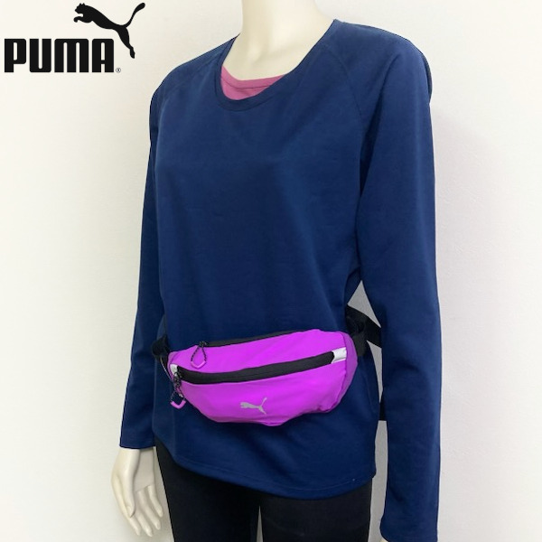 即決新品 プーマ ランニングポーチ ウエストバッグ 軽量 マゼンダパープル系 puma ウエストポーチ 送料無料拍卖