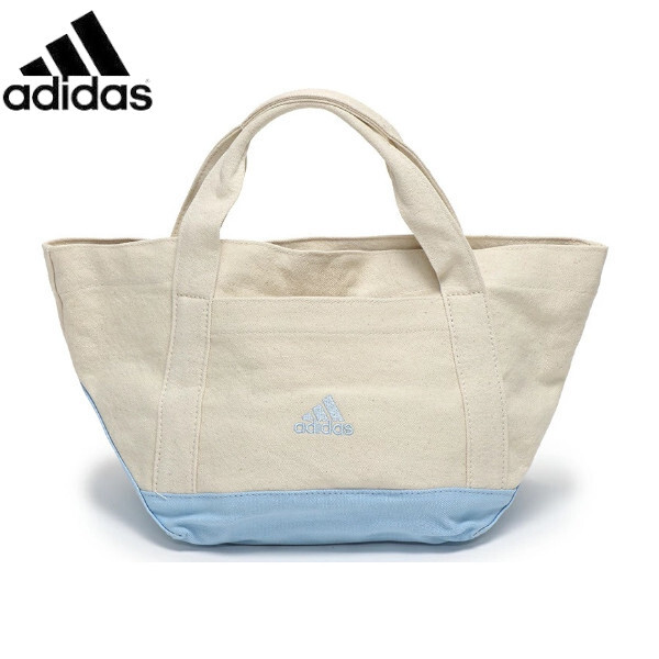 即決新品 アディダス ハンドバッグ 帆布 adidas 生成 ブルー トート バッグ送料無料拍卖