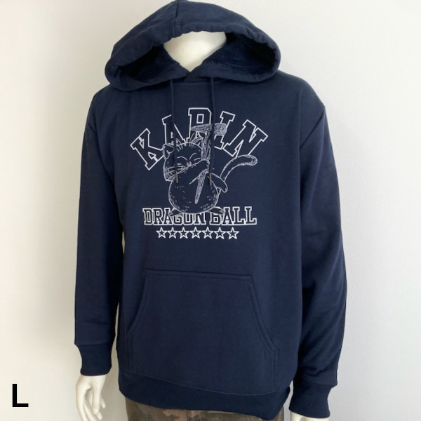 即決新品 メンズ ドラゴンボール カリン様 裏パイル パーカー ネイビー L 送料無料 拍卖