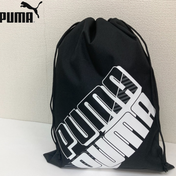 即決新品 プーマ 巾着 シューズケース ブラック 用途色々 45cm×33cm puma 0243 送料無料拍卖