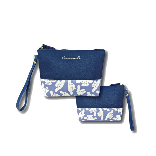 即決新品 サンリオ シナモロール マルチポーチ チラシ柄 コスメ入れ 送料無料拍卖