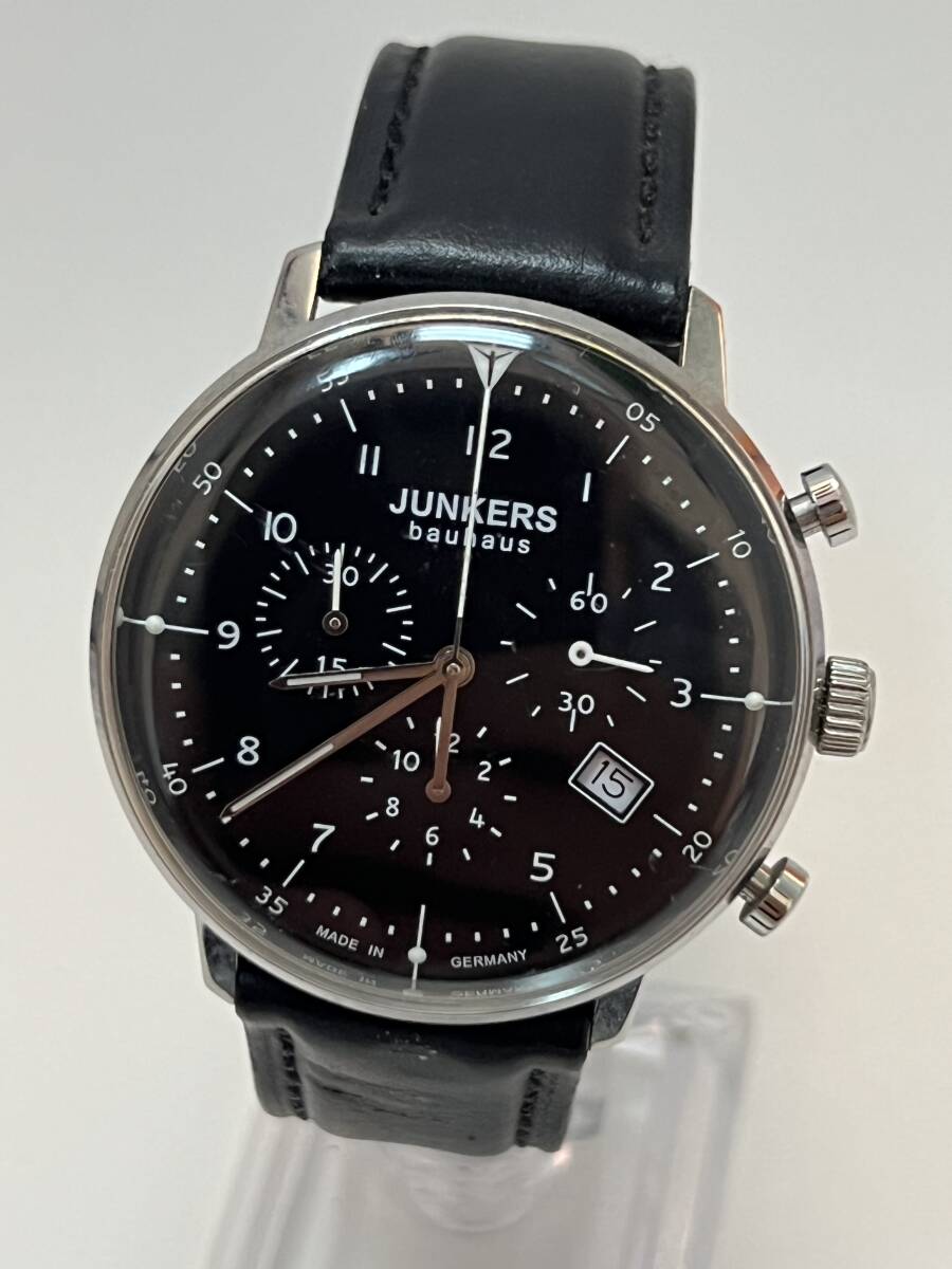 レア 動作未確認 JUNKERS ユンカース Bauhaus クロノグラフ メンズ 腕時計 ウォッチ 6086 希少拍卖