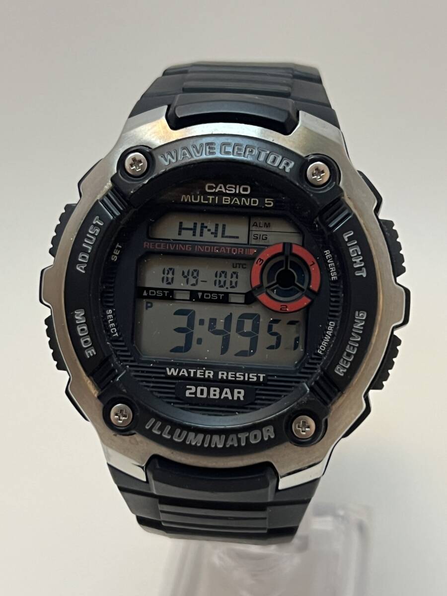 動作 CASIO カシオ コレクション ウェーブセプター WV-200R メンズ ブラック 腕時計拍卖