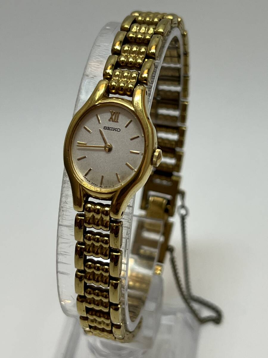 動作未確認 SEIKO セイコー 2P20-6230 ブレスレットウォッチ ゴールド クォーツ レディース 腕時計拍卖