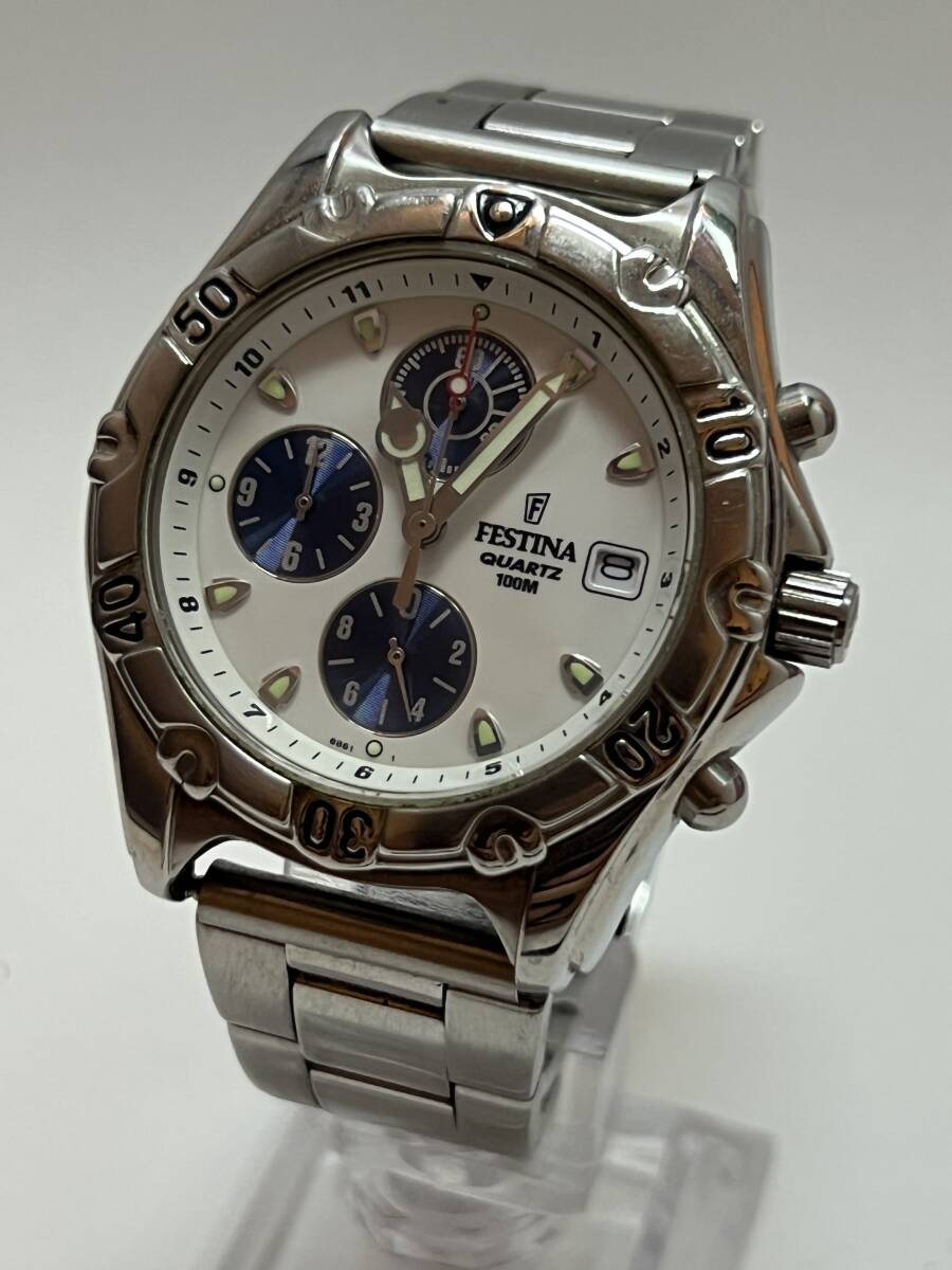 動作未確認 FESTINA フェスティナ メンズ クロノグラフ 腕時計拍卖