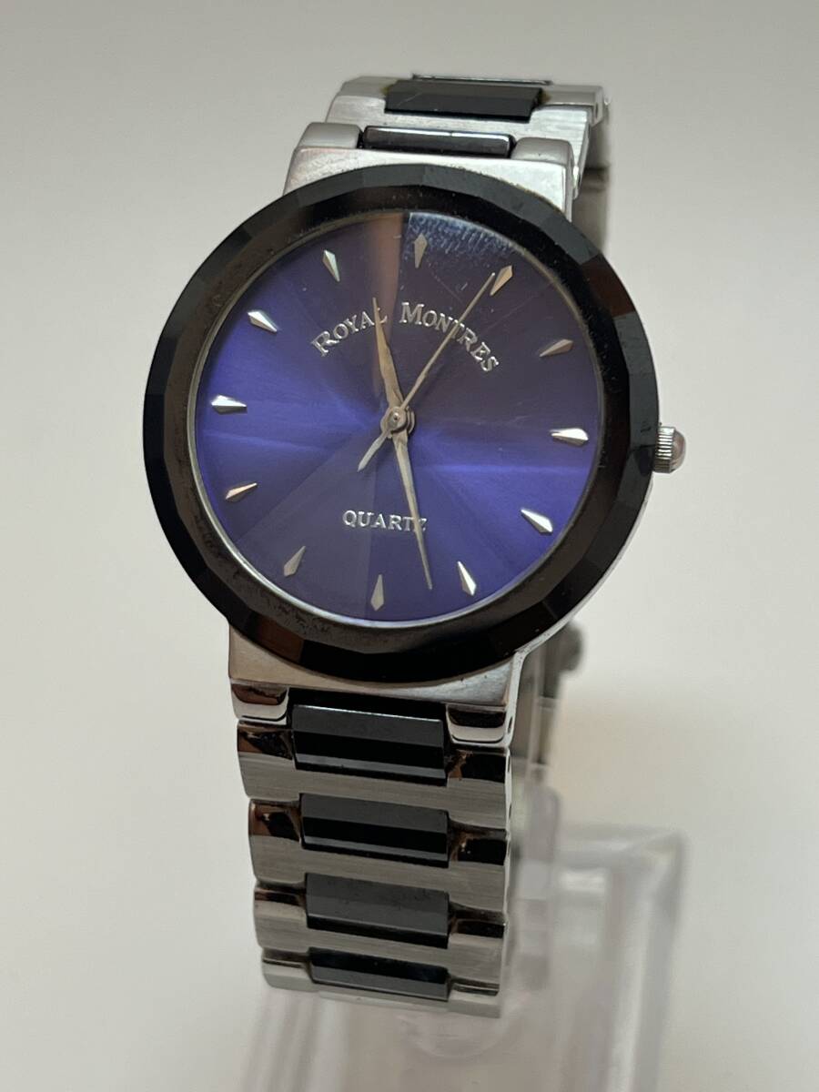 動作 ROYAL MONTRES ロイヤルモントレス クオーツ メンズ 腕時計 RM-201706M カットガラス拍卖