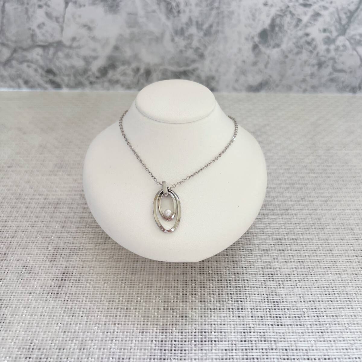 ネックレス シルバー silver パール ラウンド アンティーク ヴィンテージ EL-1599拍卖