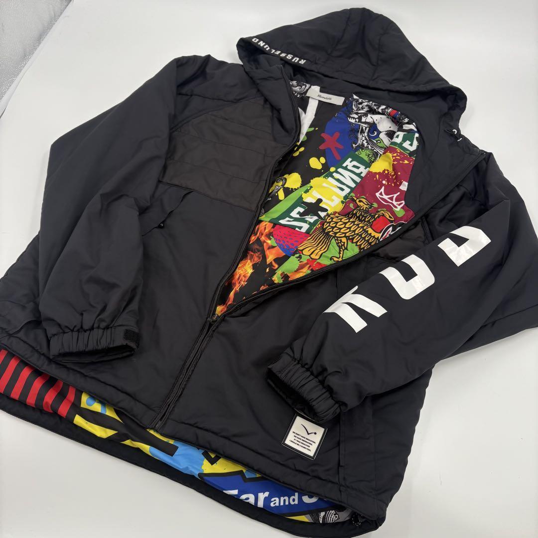 美品 希少 ラッセルノ russelno ナイロンジャケット ゴルフ 黒 ダウンジャケット 防寒 Lサイズ拍卖