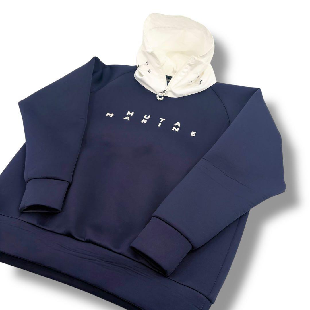 美品 ムータマリン muta ボンディング アノラックパーカー XL 637 ストレッチ拍卖