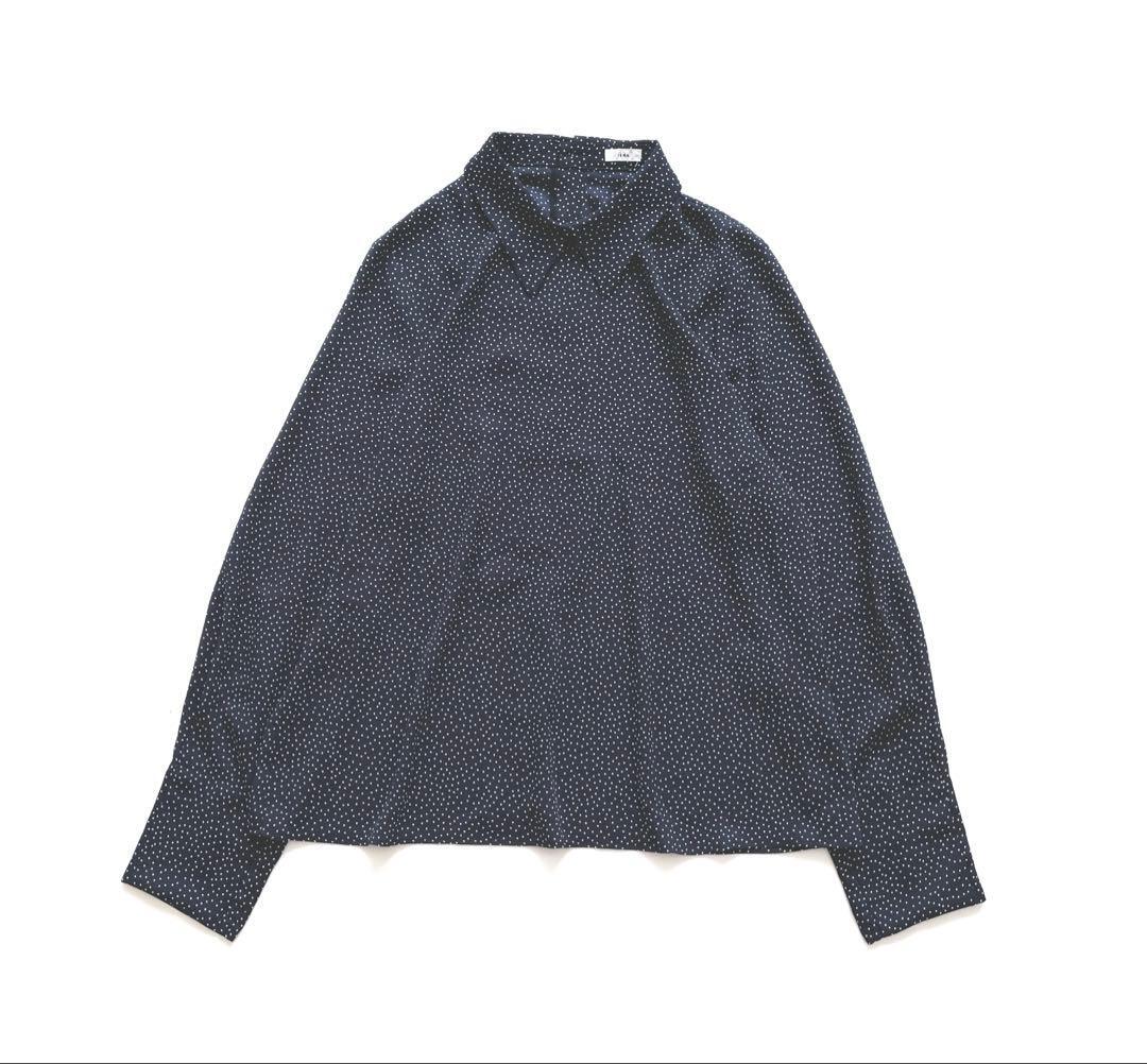 IENA イエナ ブラウス ネイビー ドット柄 0552拍卖