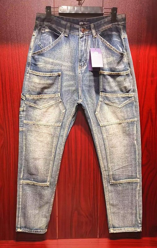 最高級*定価10万◆イタリア*ローマ発*ROBERT CAVANI/ロベルトカバーニ・ダメージ加工 デニムパンツ・ジーンズ50/XL拍卖