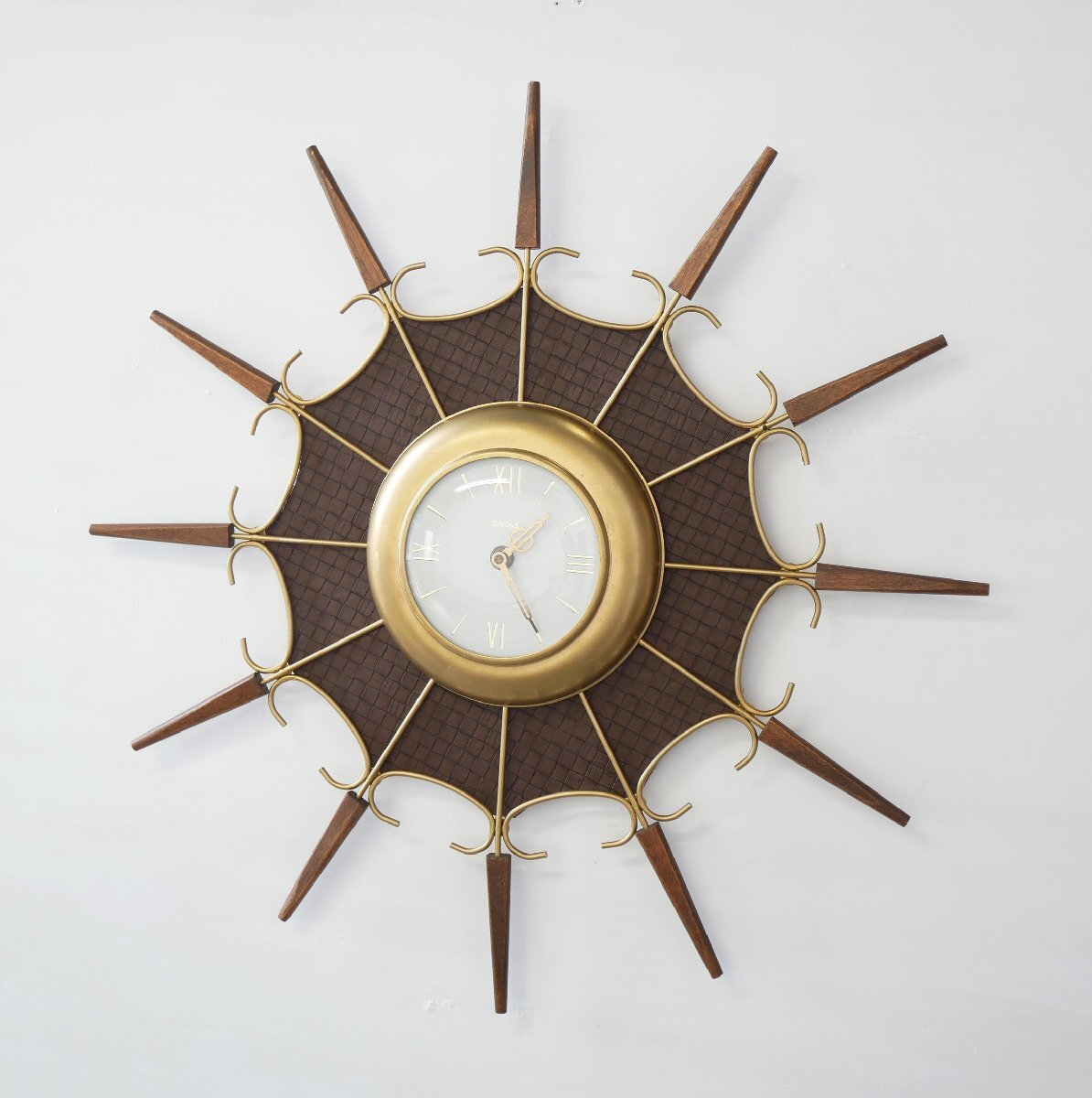 50s 60s United サンバーストクロック / アメリカ ユナイテッド 壁掛時計 ミッドセンチュリー ウォールクロック #702-100-174-52拍卖