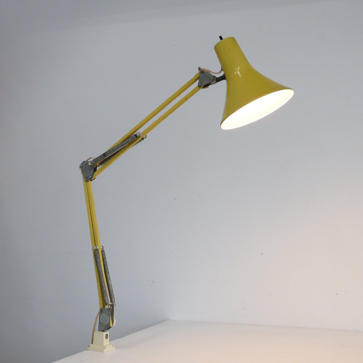 ヴィンテージ アームランプ/アメリカ テーブルランプ 照明 時計 USA アンティーク 角度調節可#510-5-109-648拍卖