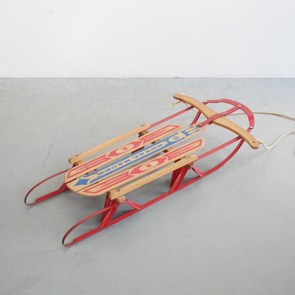 50s-60s ヴィンテージ 木製ソリ / アメリカ 子供用そり 雪遊び ウインタースポーツ クリスマス ディスプレイ 店舗什器 #610-30-289-37拍卖
