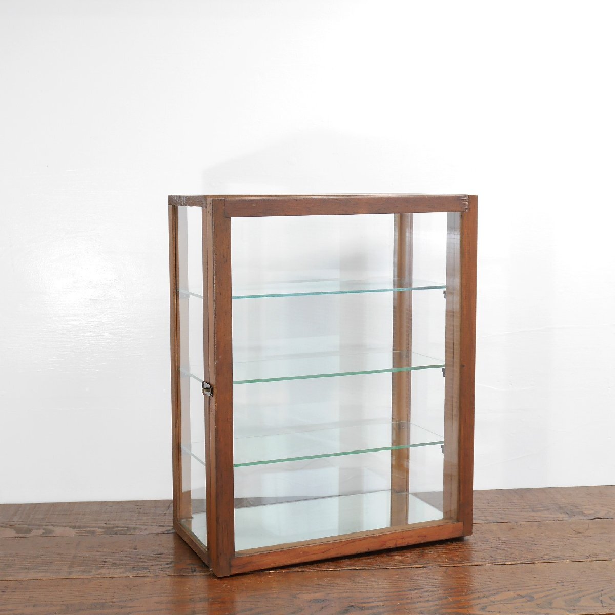 #4648 アメリカ アンティーク 飾り棚 ショーケース 卓上ガラスケース 店舗什器 ディスプレイキャビネット拍卖