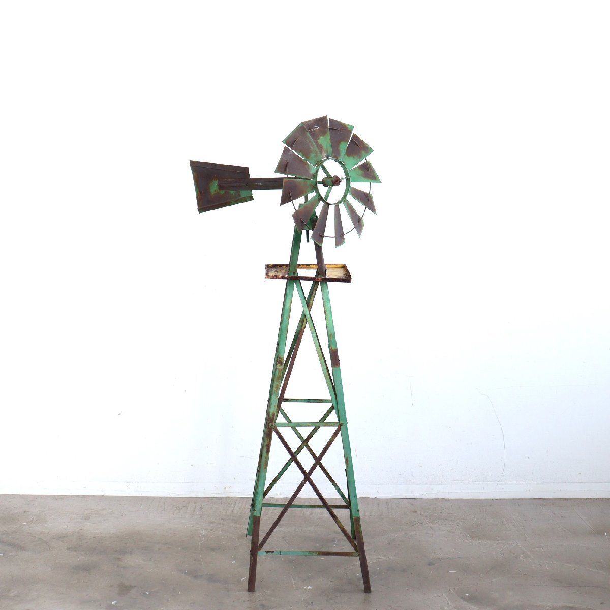 アメリカ ヴィンテージ 風車/ウィンドミル windmill 風見鶏 アンティーク ガーデニング 店舗什器 ディスプレイ USA#602-50-32-115拍卖