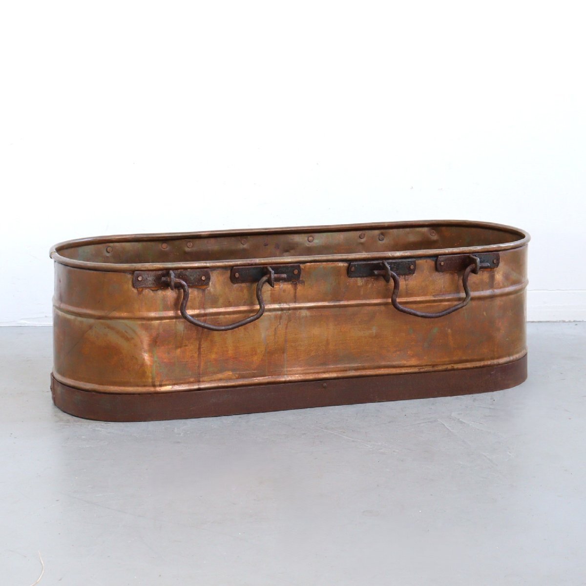 アンティーク 銅製 ワインボトルクーラー / アメリカ ヴィンテージ ボトルクーラー ガーデニング 植木鉢 プランター#705-75-285-289拍卖