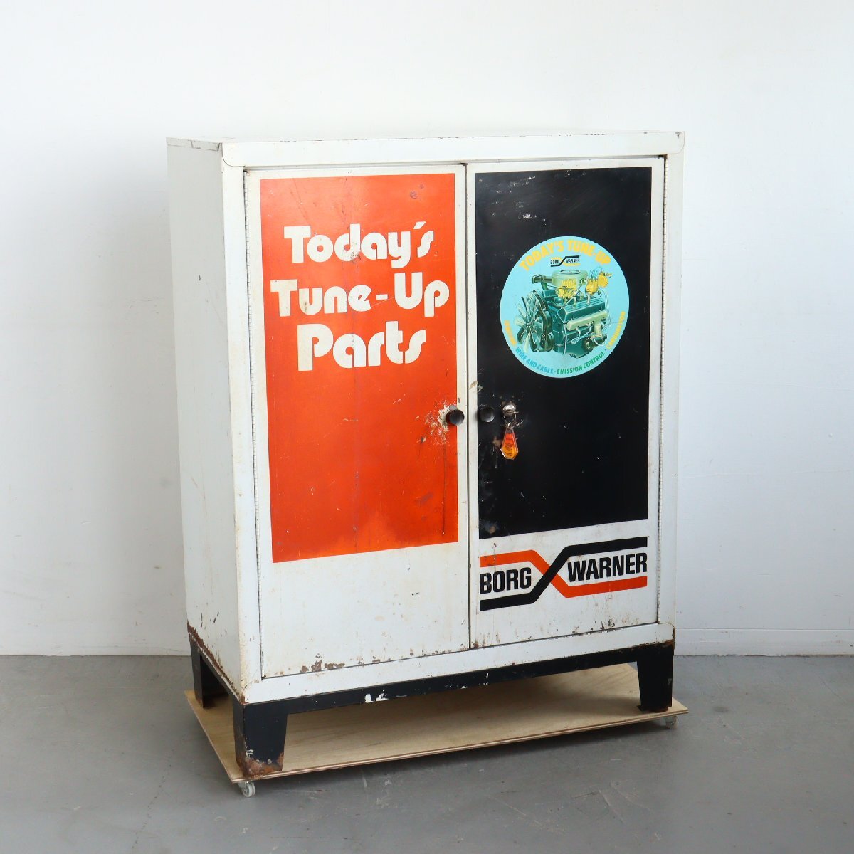 Borg Warner ヴィンテージ キャビネット /アメリカ メタル製 工具 インダストリアル ガレージ USA ロッカー#610-110-78-388拍卖