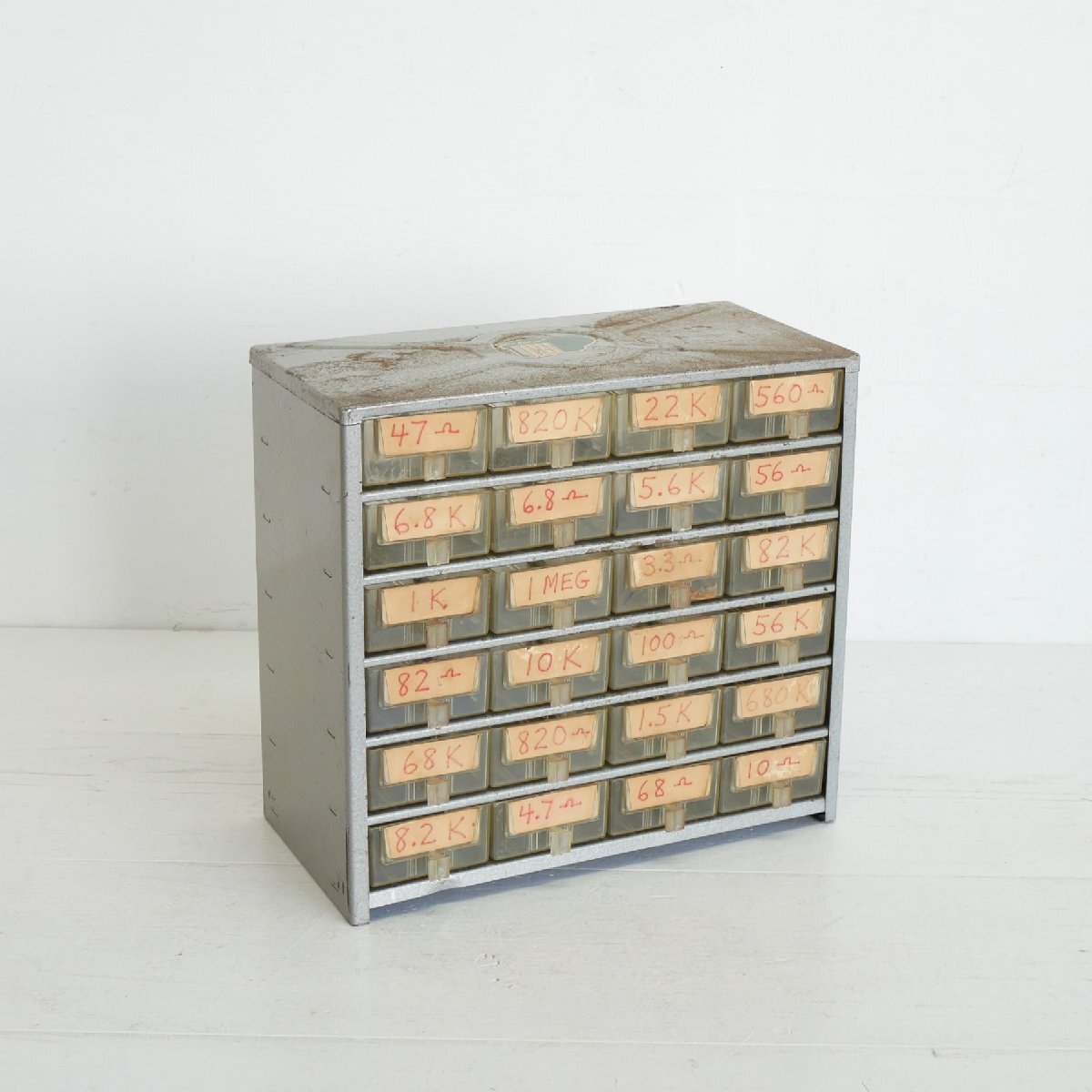 AKRO-MILS ヴィンテージ パーツキャビネット / アメリカ ストレージ ユニット 24引き出し 部品収納 インダストリアル #610-5-123-368拍卖