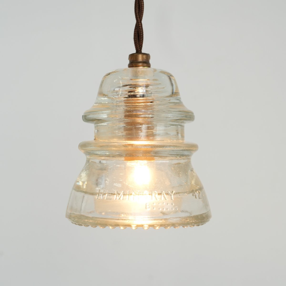 HEMINGRAY ヴィンテージ インシュレーター ペンダントランプ / 吊下げランプ 照明 アンティーク 碍子 絶縁体 カフェ#705-17-036-685拍卖