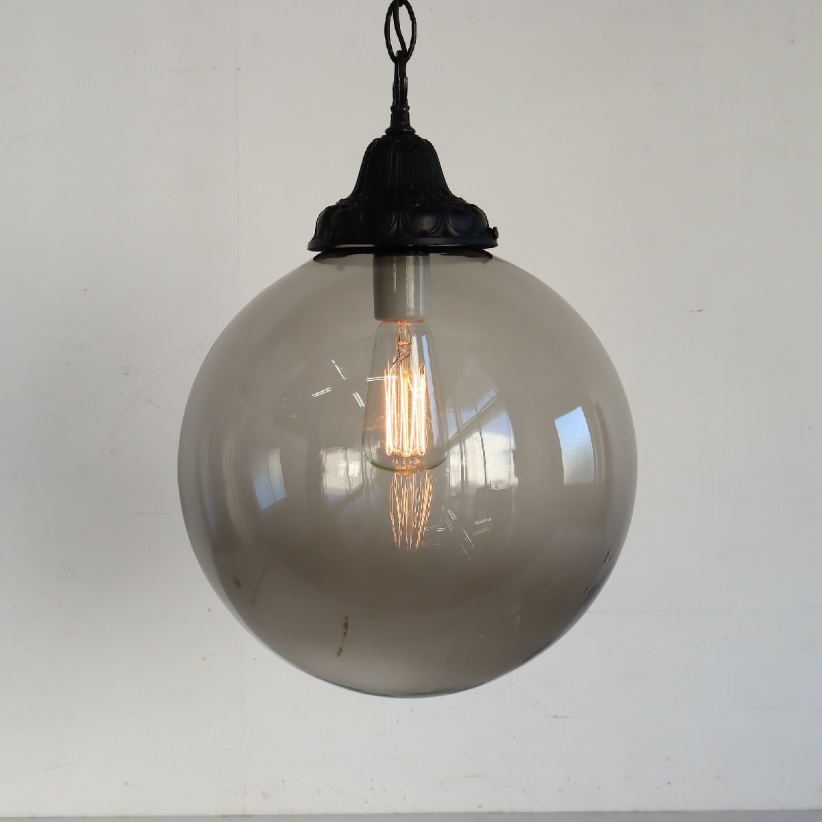 ヴィンテージ カラーガラス ペンダントライト / アメリカ アンティーク ガラス 吊り下げランプ 照明 シーリング USA #610-40-7-206拍卖