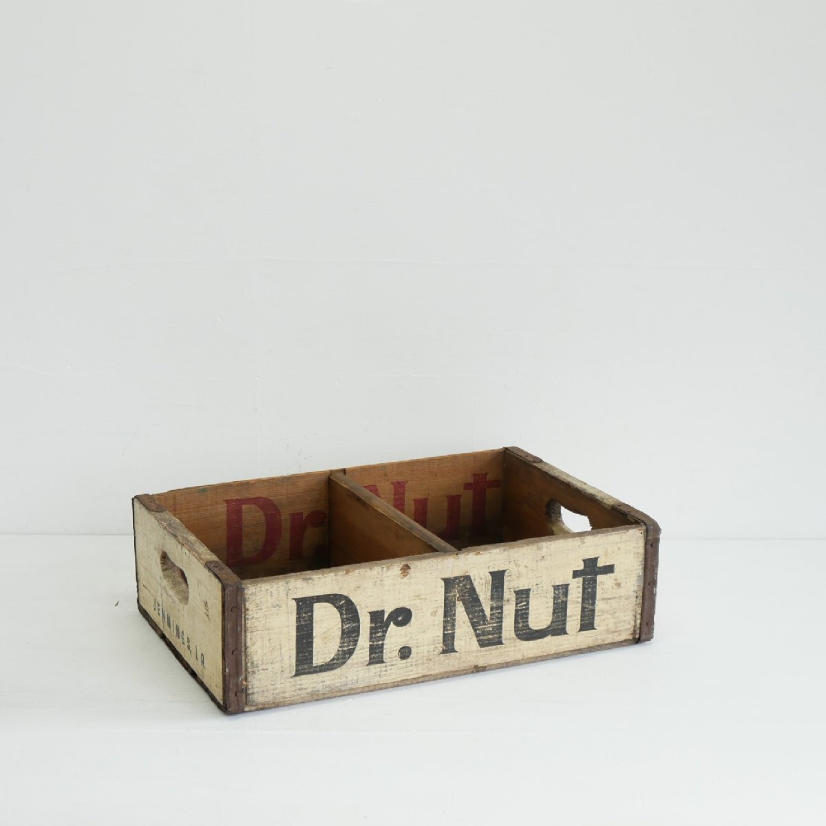 70s Dr. Nut ヴィンテージ 木箱 / アメリカ 清涼飲料水 ドクターナット 運搬用 クレート ディスプレイ小物 店舗什器 #705-20-038-558拍卖