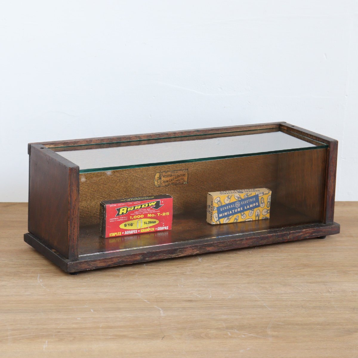 ヴィンテージ ガラスケース /アンティーク アメリカ 飾り棚 ショーケース 卓上 ディスプレイ 小物入れ アクセサリー#705-150-19-209拍卖