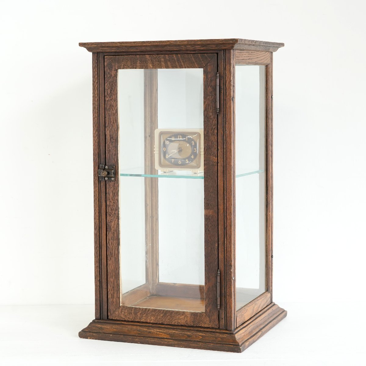 SCHWAN BECK BROS ヴィンテージ ガラスケース / アンティーク 2段 飾り棚 ショーケース ディスプレイ キャビネット 収納#705-200-264-736拍卖