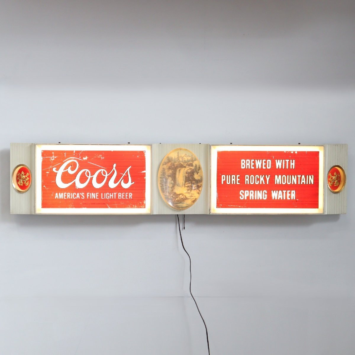 70s~80s Coors 壁掛け ライトサイン/クアーズ ビール アドバタイジング 広告 看板 照明 雑貨 電飾 ライト ディスプレイ#705-170-254-204拍卖
