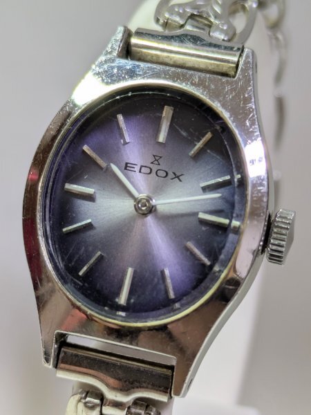 動品◆腕時計◆【エドックス/EDOX】グラデーション文字盤 手巻 レディース 60年代 当時物 現状品 昭和 レトロ アンティーク ビンテージ★4拍卖