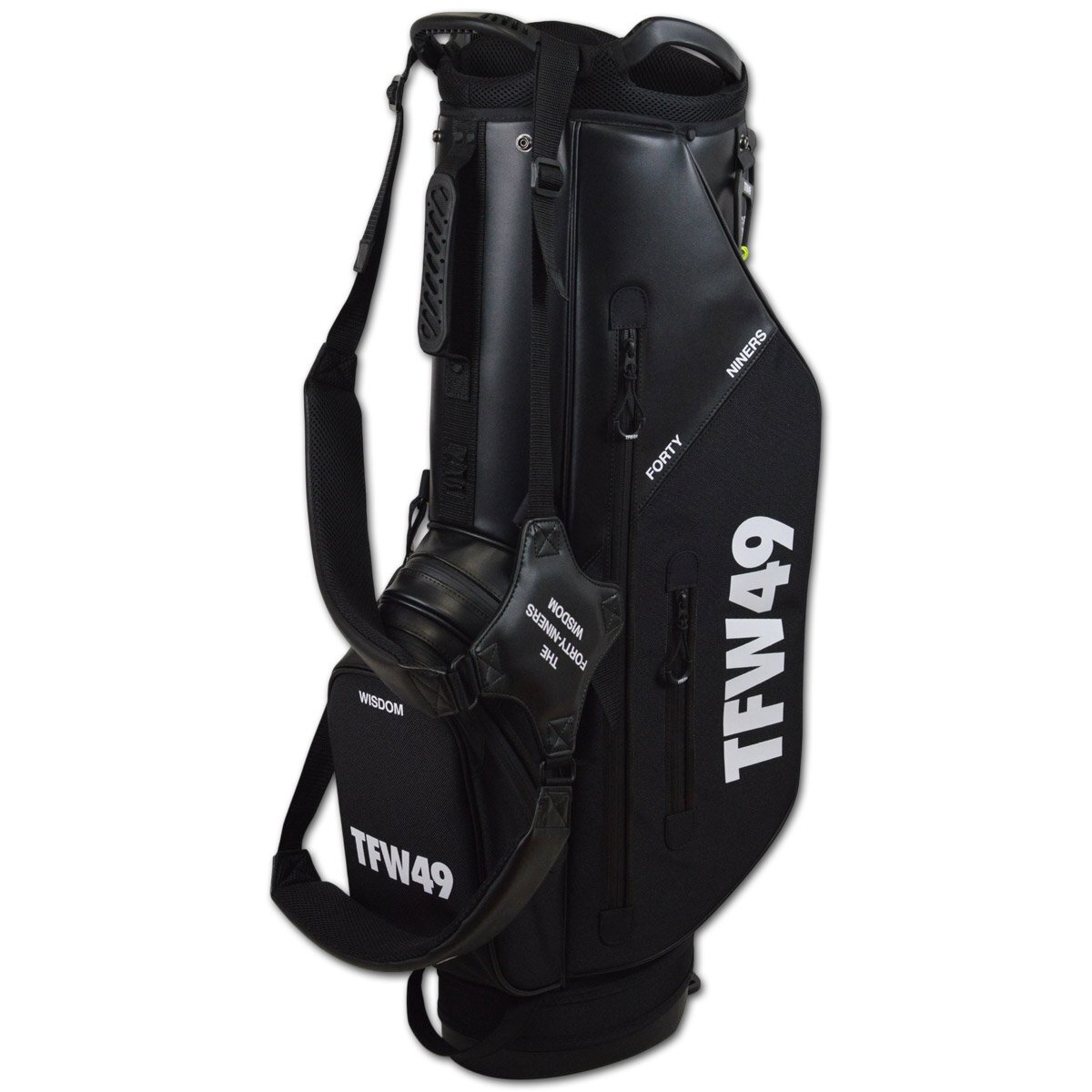 2025秋冬新作【TFW49】メンズ キャディバッグ スタンド式 黒 T132520001 BK junhashimoto ジュンハシモト ゴルフ レア かっこいい @拍卖