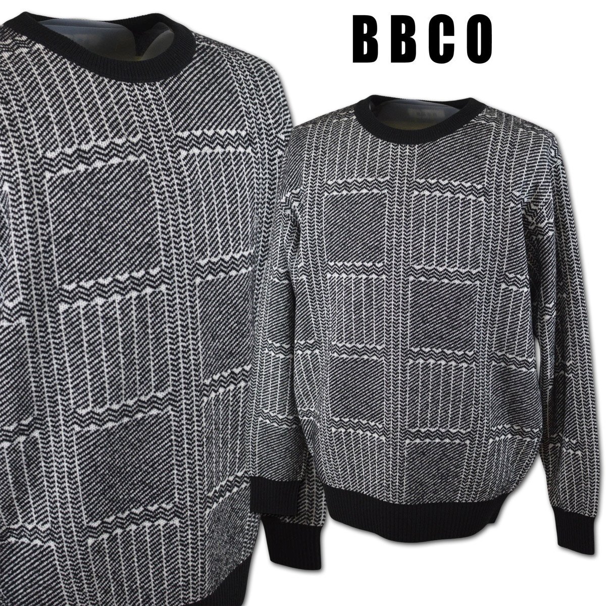 2025秋冬新作【BBCO ビビコ】メンズ セーター L(48) 黒 56-7099-01-05 アンジェロ カジュアル ゴルフ おしゃれ かっこいい 大きいサイズ @拍卖