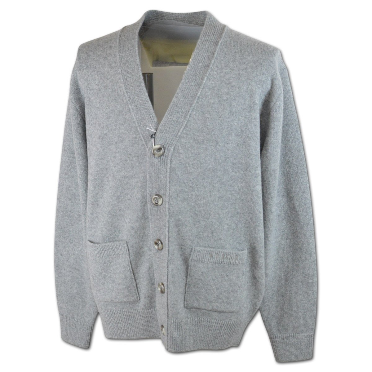 3割引【アンジェロ】メンズ カーディガン M(46) グレー 47-7305-24-35 ANGELO 秋冬用 カジュアル おしゃれ かっこいい 高級素材 @拍卖