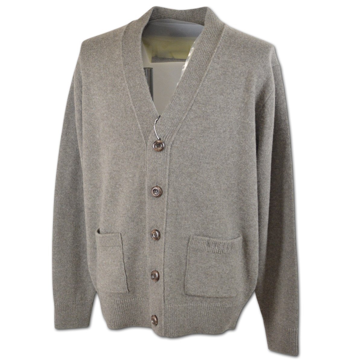 3割引【アンジェロ】メンズ カーディガン L(48) 茶 47-7305-24-27 ANGELO 秋冬用 カジュアル おしゃれ かっこいい 高級素材 @拍卖