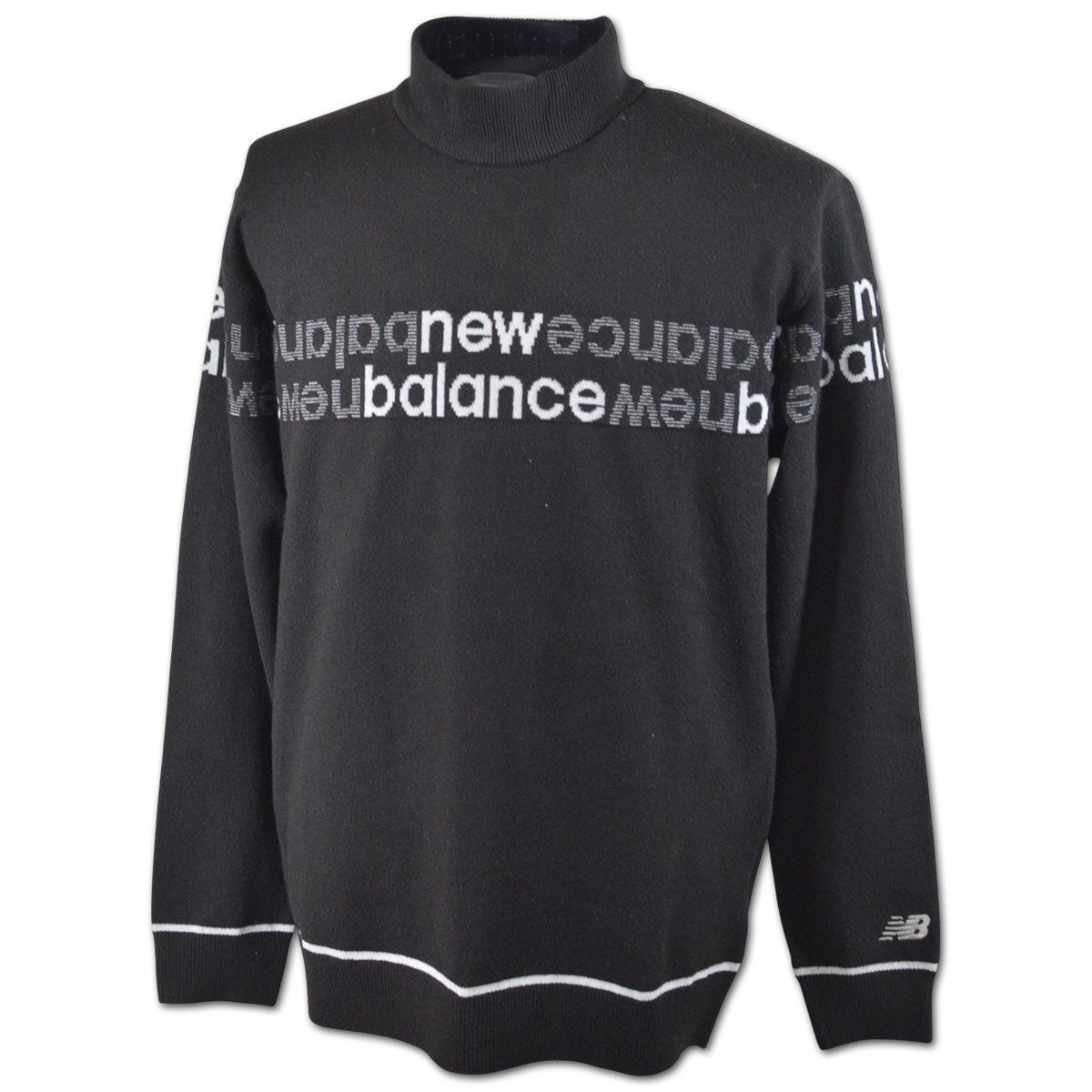 2025秋冬新作【ニューバランス】メンズ セーター L(5) 黒 012-5274001-10 new balance ゴルフ ニット かっこいい @拍卖